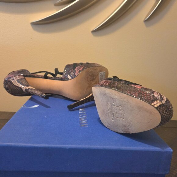 Stuart Weitzman snakeskin platform sandals - Picture 6 of 6